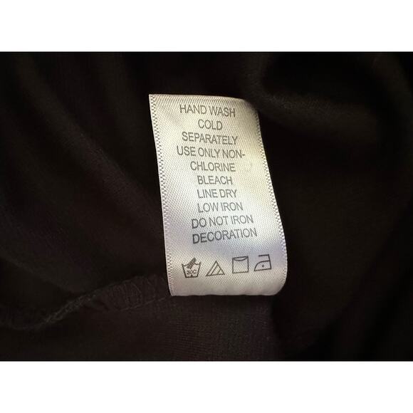 Roamans Womens Black Pants Sz 26W (39x28) Bead Embellished Pull On Elastic Waist - Picture 5 of 12